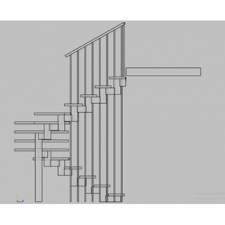 Металлическая лестница между этажами 